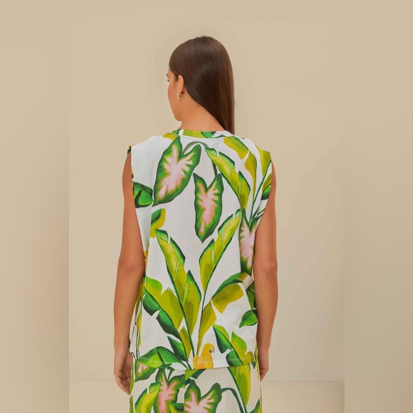 FARM Rio Off-White Summer Foliage T-Shirt - Picture 14 of 15